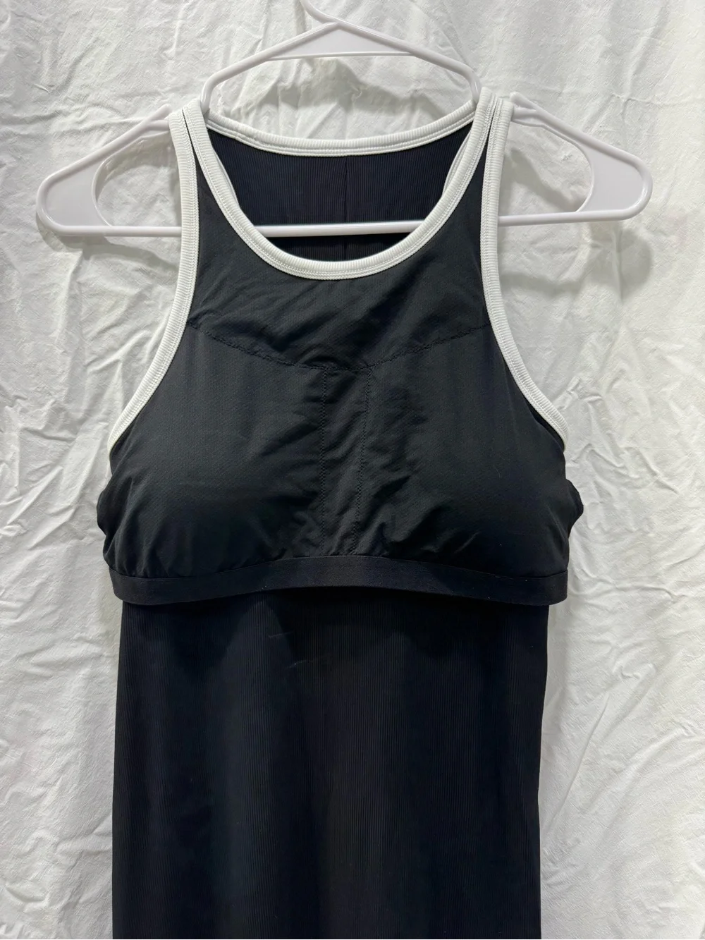 Athleta Black Maxi Dress with White Trim
